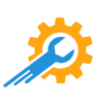 Blue Simple Modern Engineering Services Logo Design (574 x 136 px) (Facebook Video)