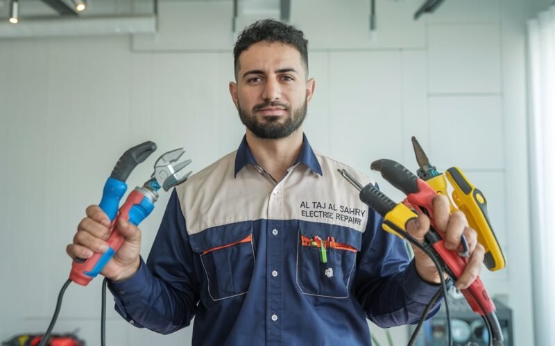 a-photo-of-an-electric-repairman-standin_Qz4SYarhSqafvUDbtG9Myw_kB7GRn8yTnCTaKIZR7HV3g